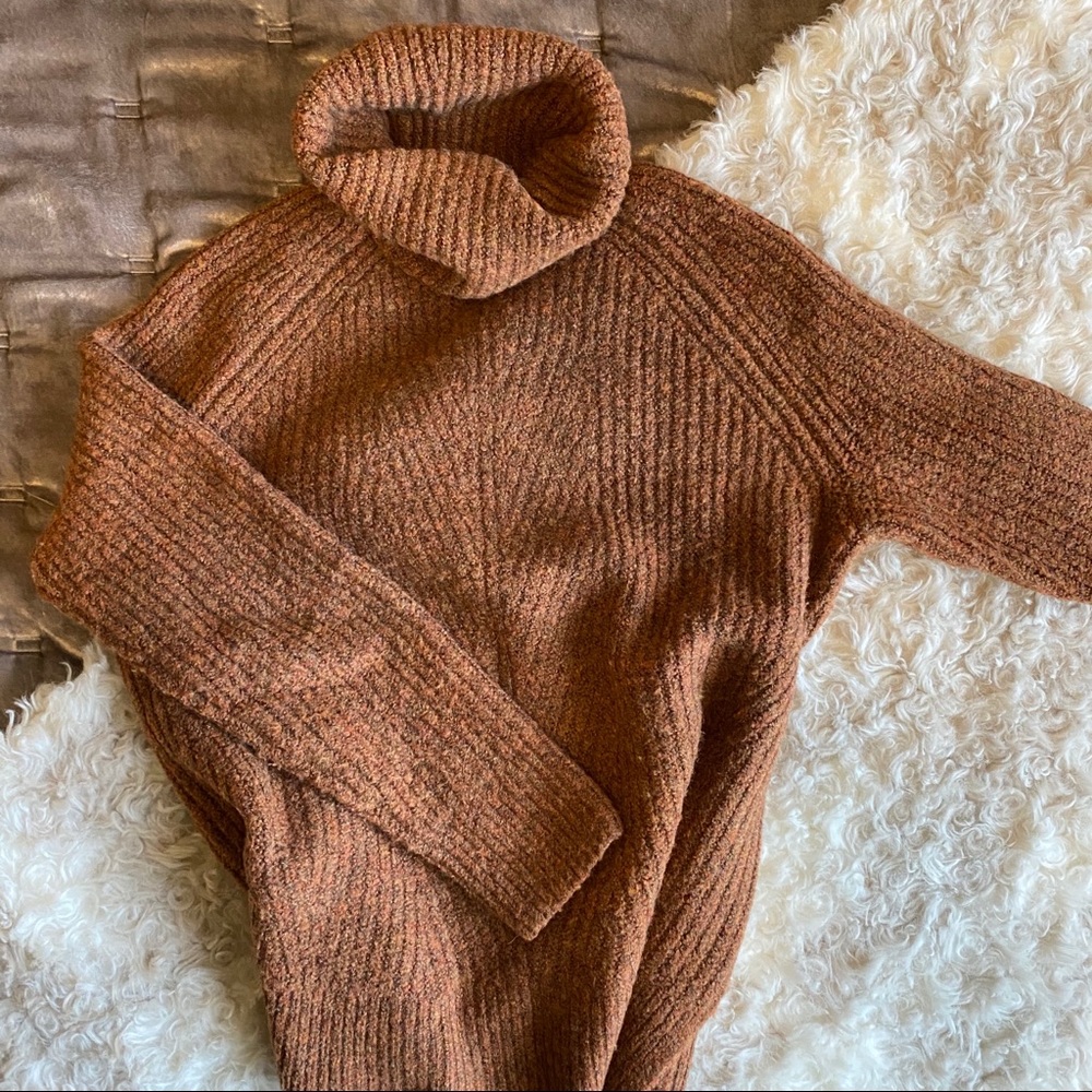 Rust Mercer Turtleneck Sweater in Coziest Yarn